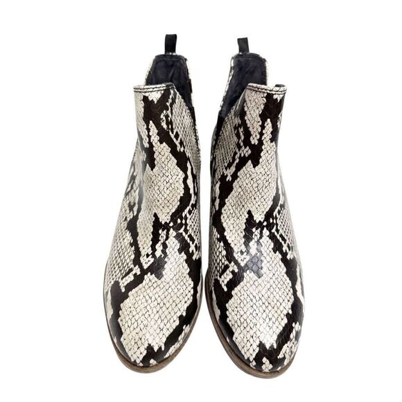 Dr. Scholl’s Boots Size 6 Teammate Snakeskin Block Heel Round Toe Ankle Boot - Picture 3 of 8